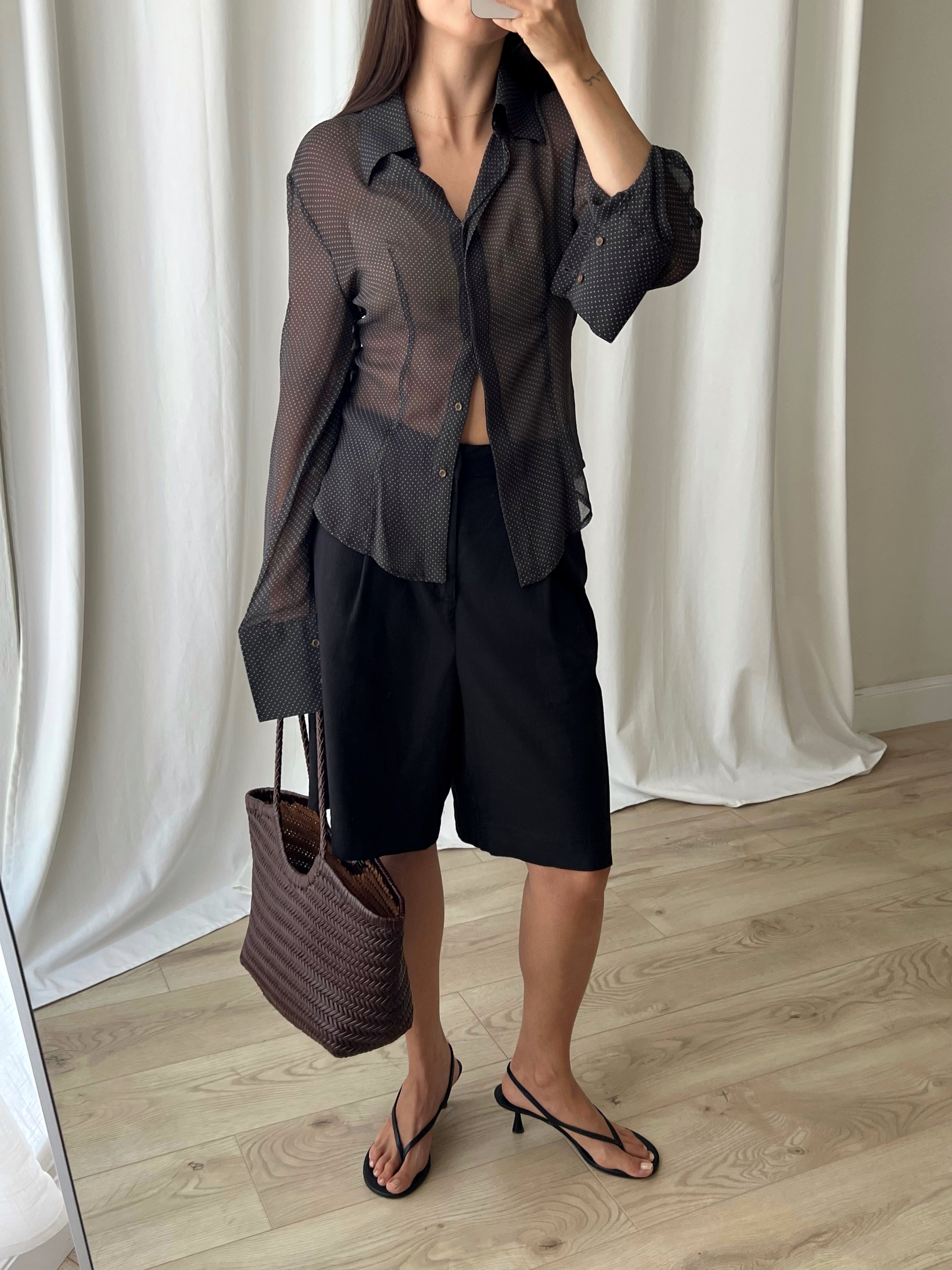 Gianfranco Ferrè pure silk sheer shirt