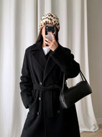 Marella wool and angora black coat