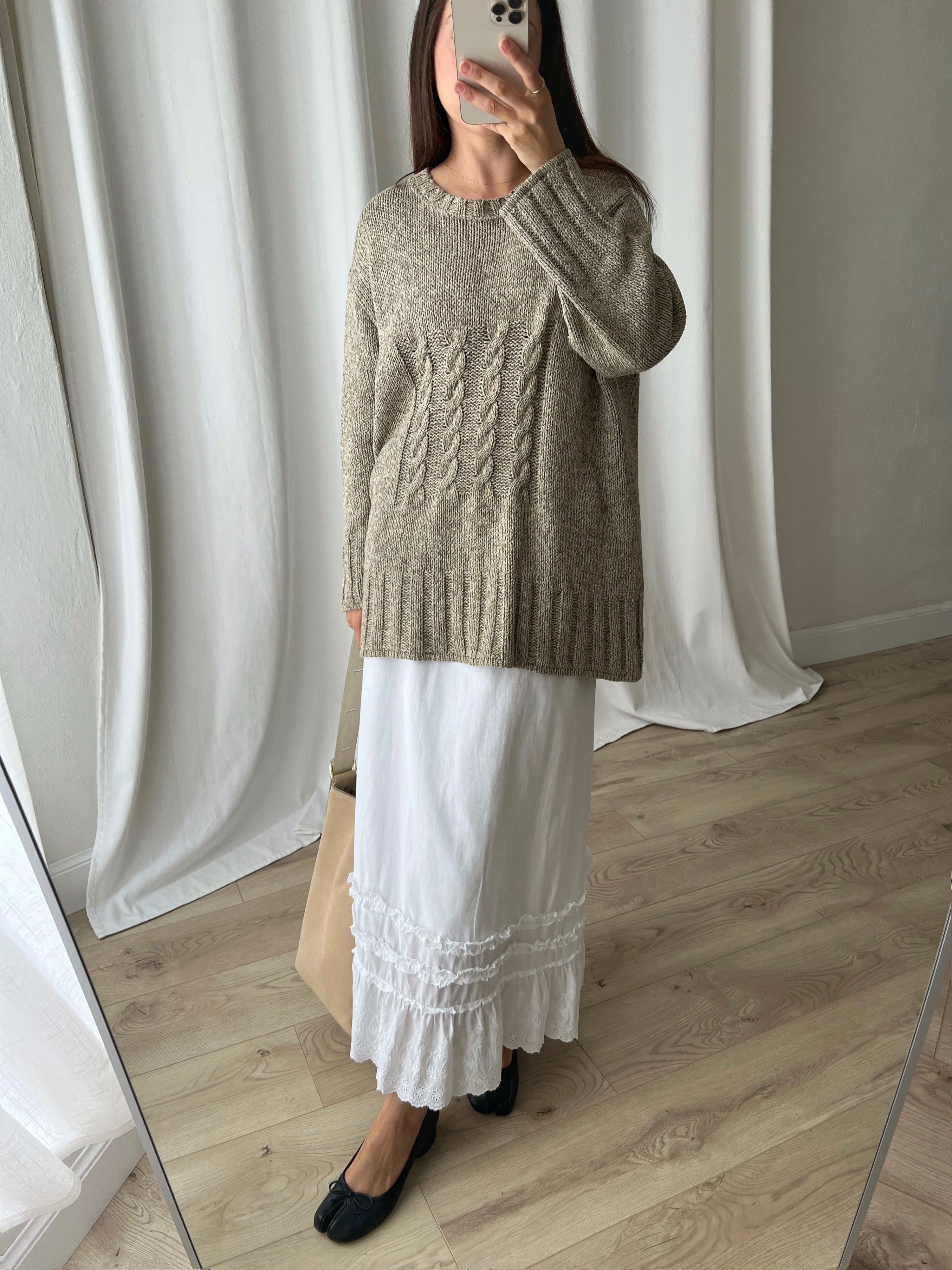 Jil Sander pure cotton oversize pull