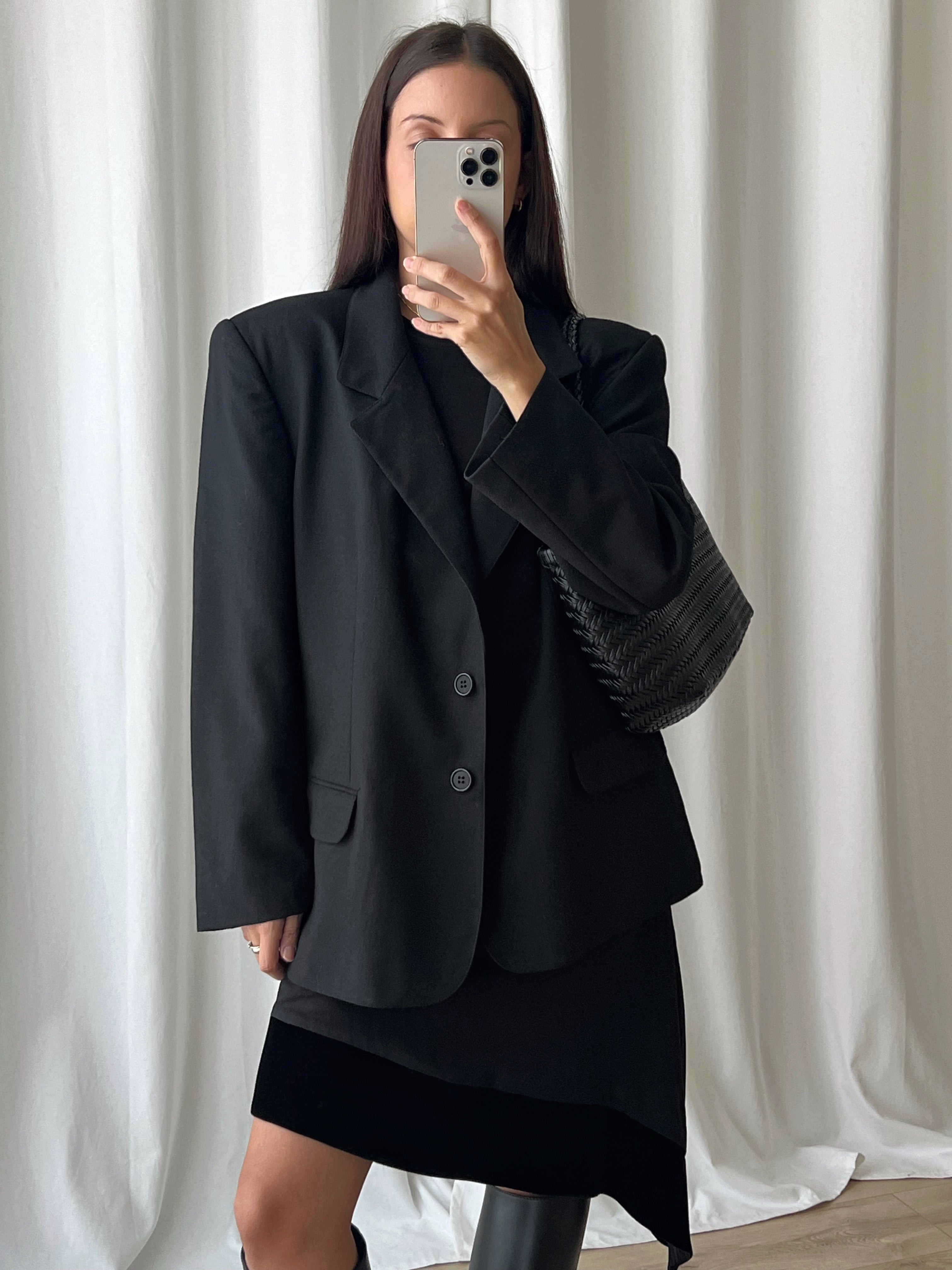 100% Wool black blazer