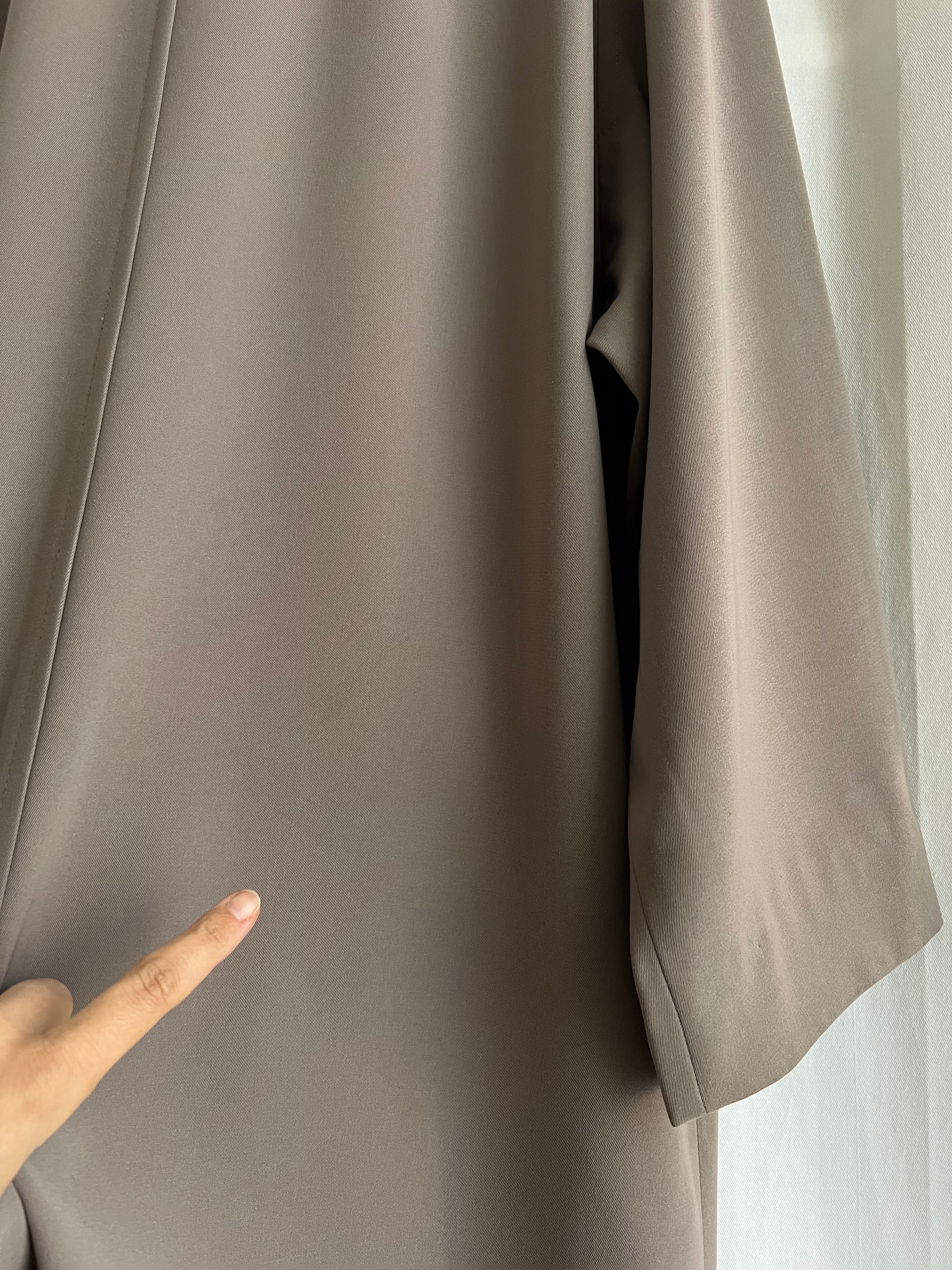 Wool blend mud green trench coat