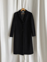 Blunauta wool blend black coat