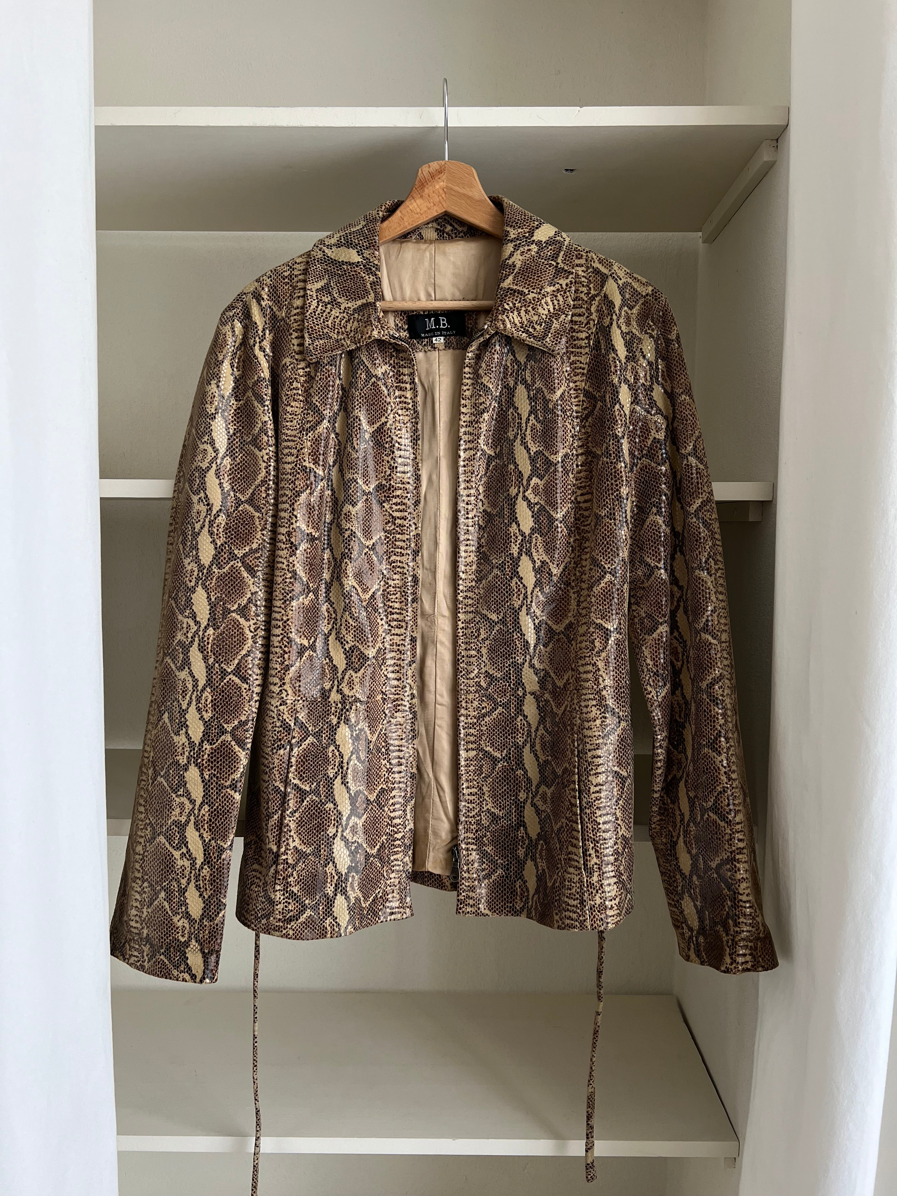 100% Leather python jacket