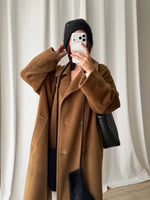 Persona wool and cashmere camel coat