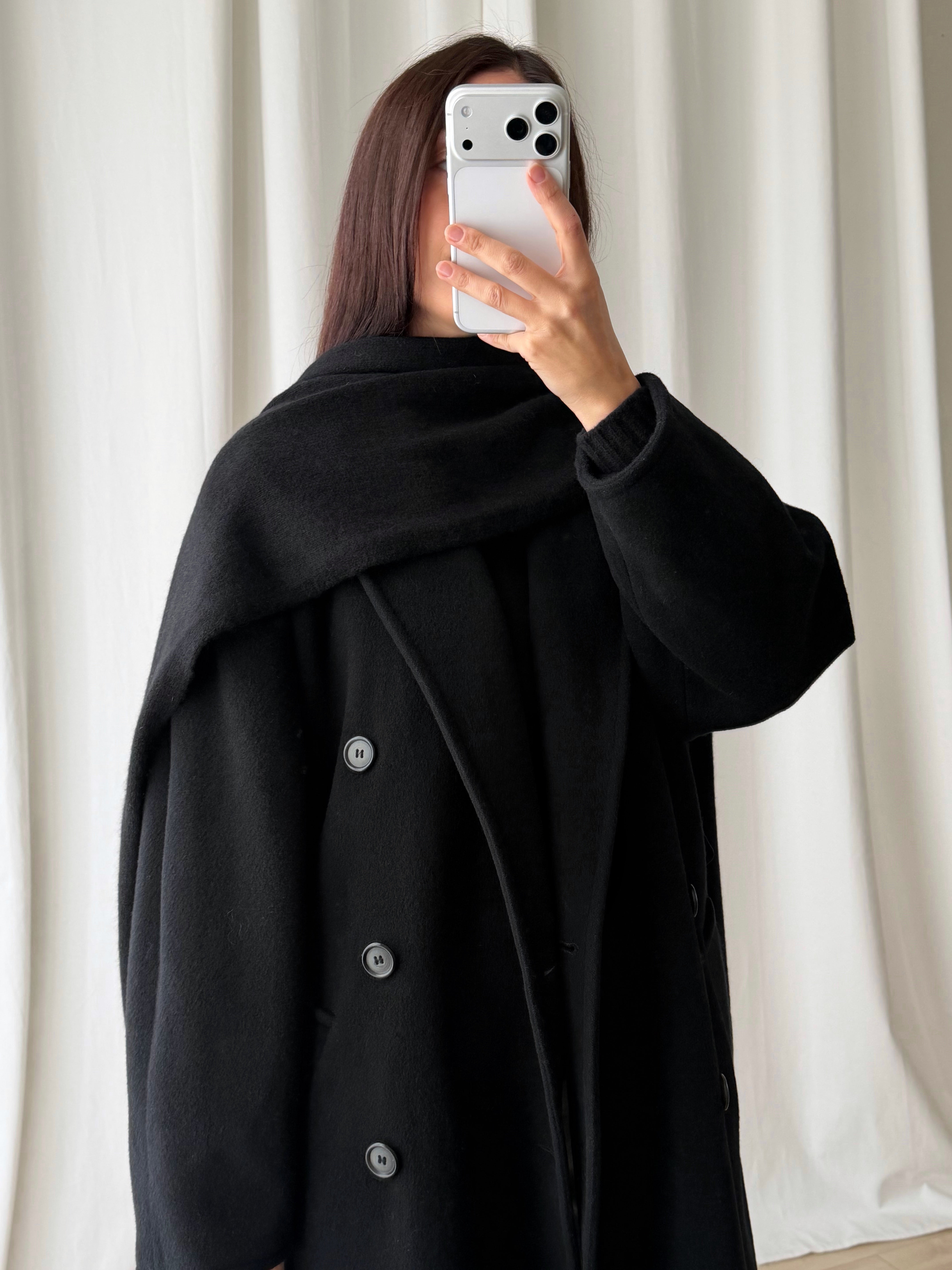 Marella pure wool black coat