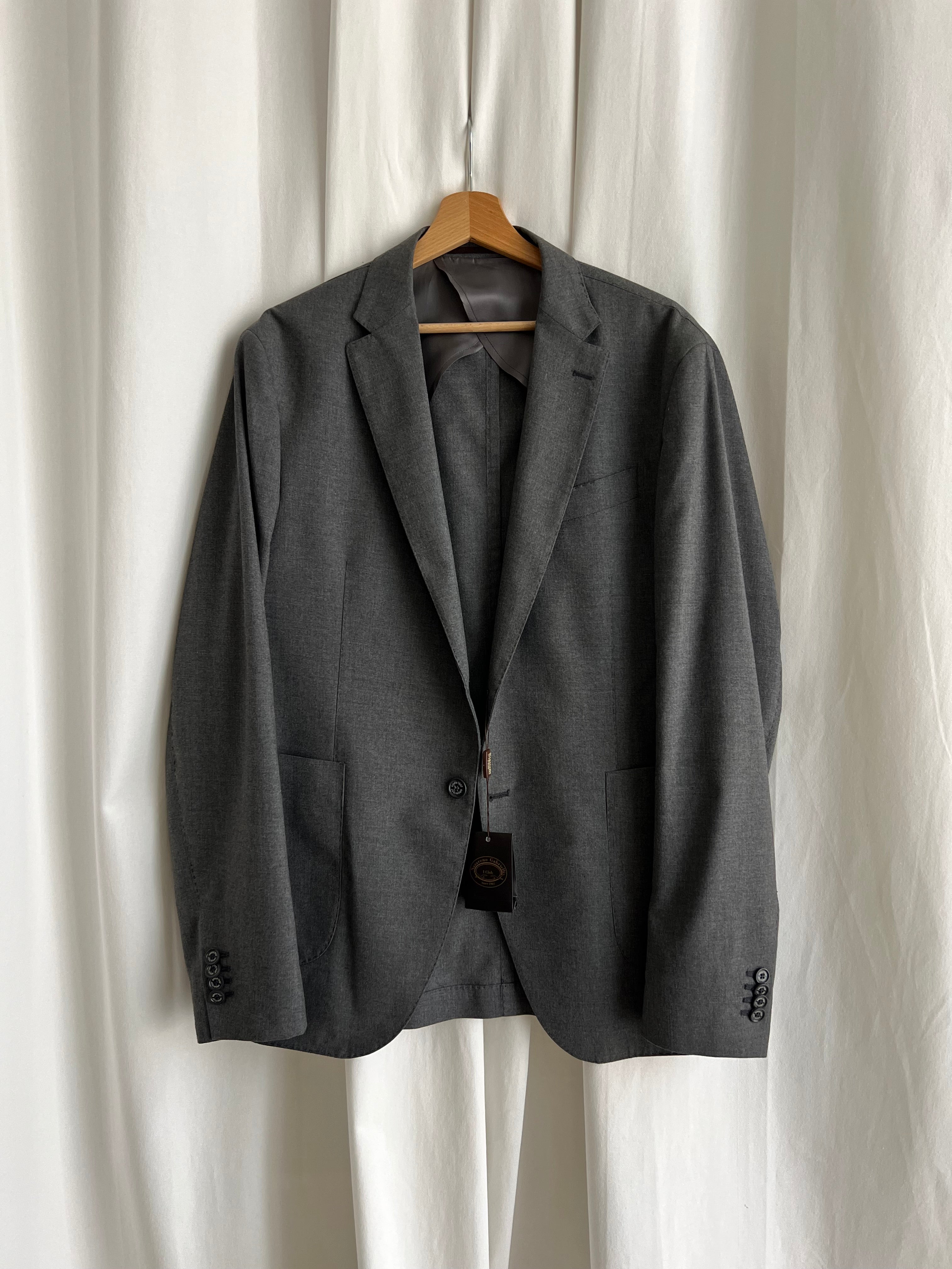 Made in Italy wool blend grey blazer