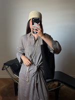 100% Linen shirt - Tortora