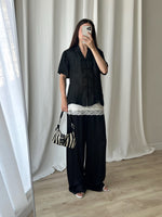 Pure silk oriental black shirt