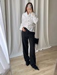 Tailored pure wool black pants