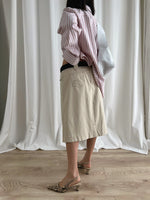 Low waist beige skirt