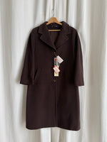 Lambswool and cashmere chocolate coat