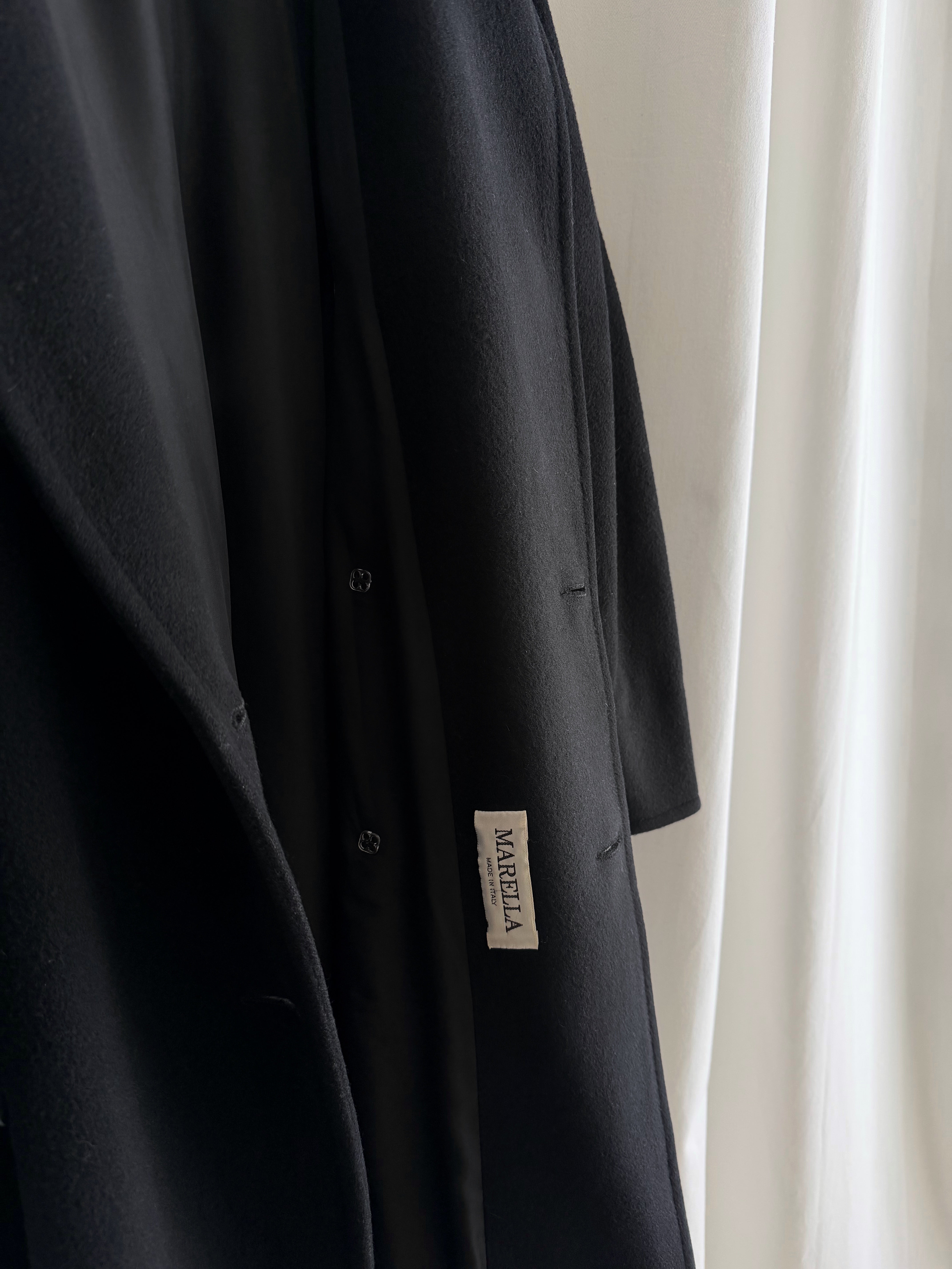 Marella pure wool black coat