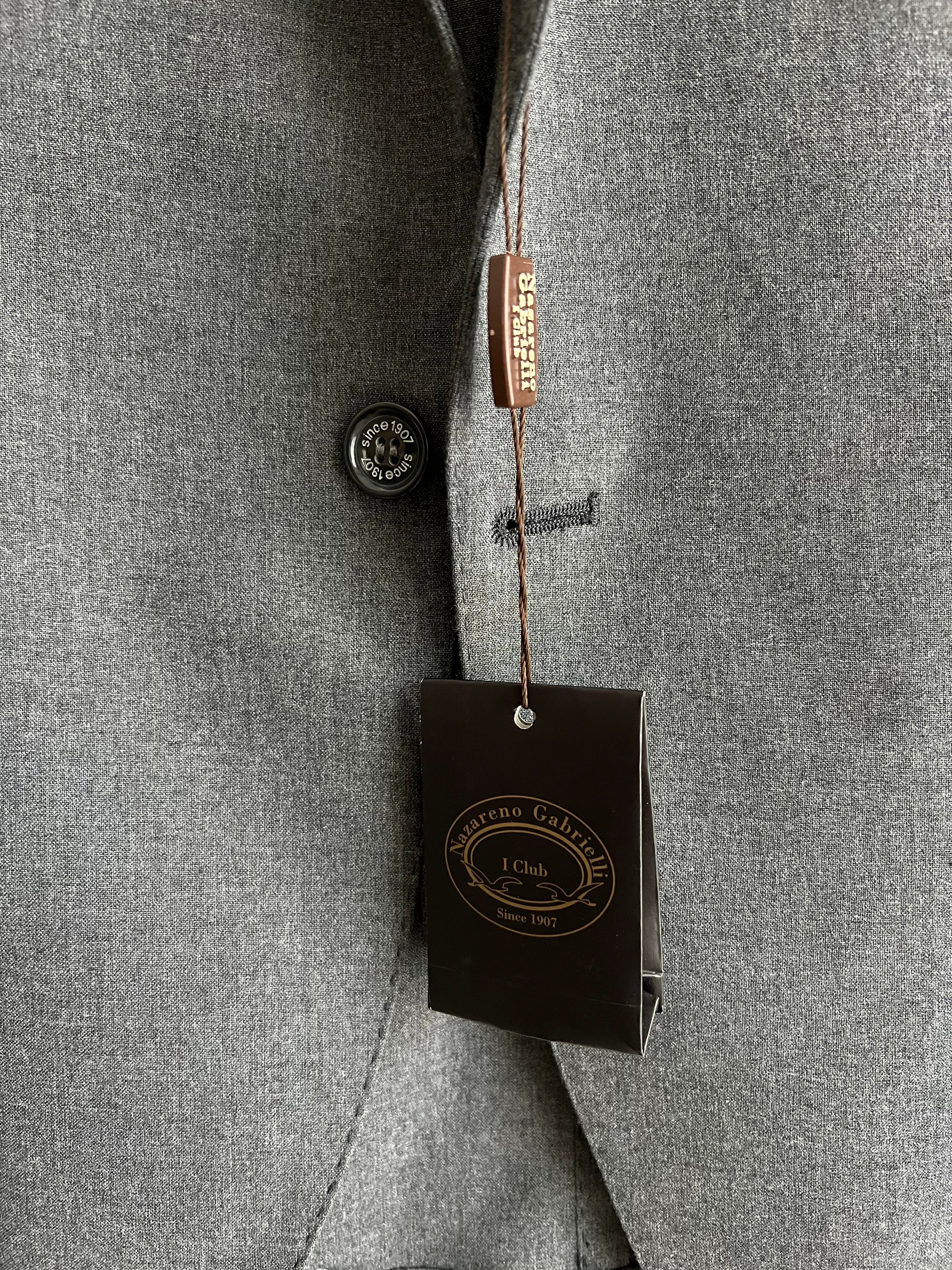 Made in Italy wool blend grey blazer