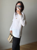 MaxMara pure cotton knitted white pull