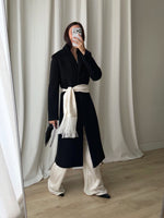 Blunauta wool blend black coat