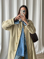 Cotton blend beige trench