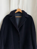 Piacenza pure wool blu long coat