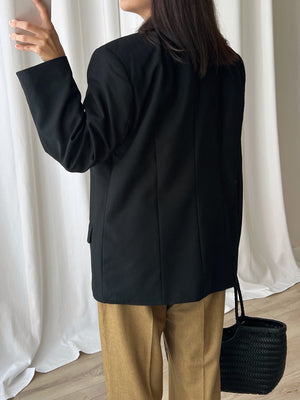 100% Wool black blazer