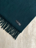 100% Cashmere dark green scarf