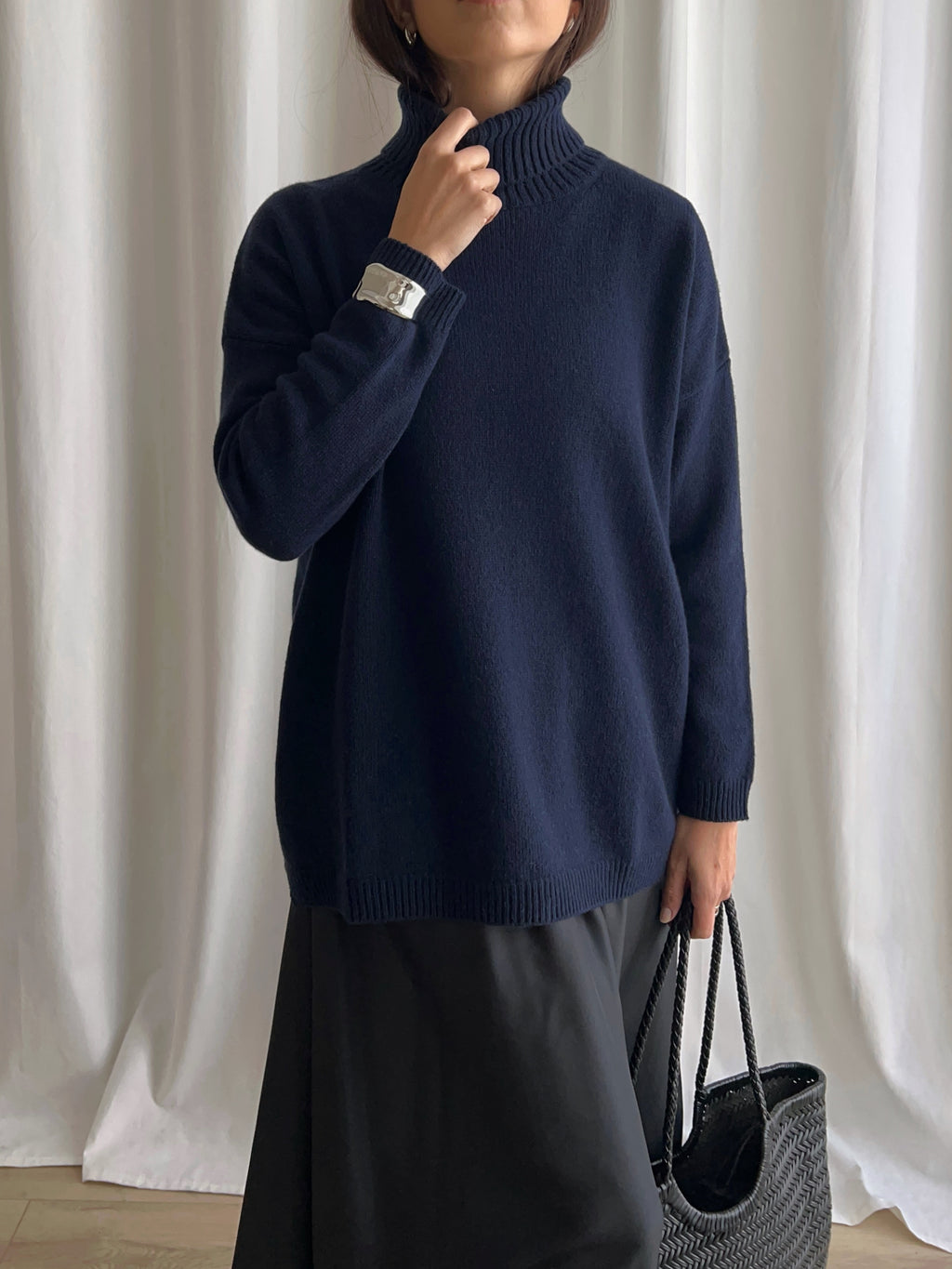 Pure cashmere cosy turtleneck - Blu