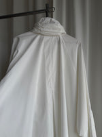 Tailored cotton white trench