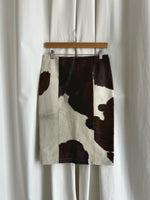 Patrizia Pepe real leather cow skirt
