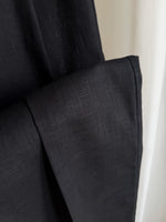 Tailored 100% linen pants - Black