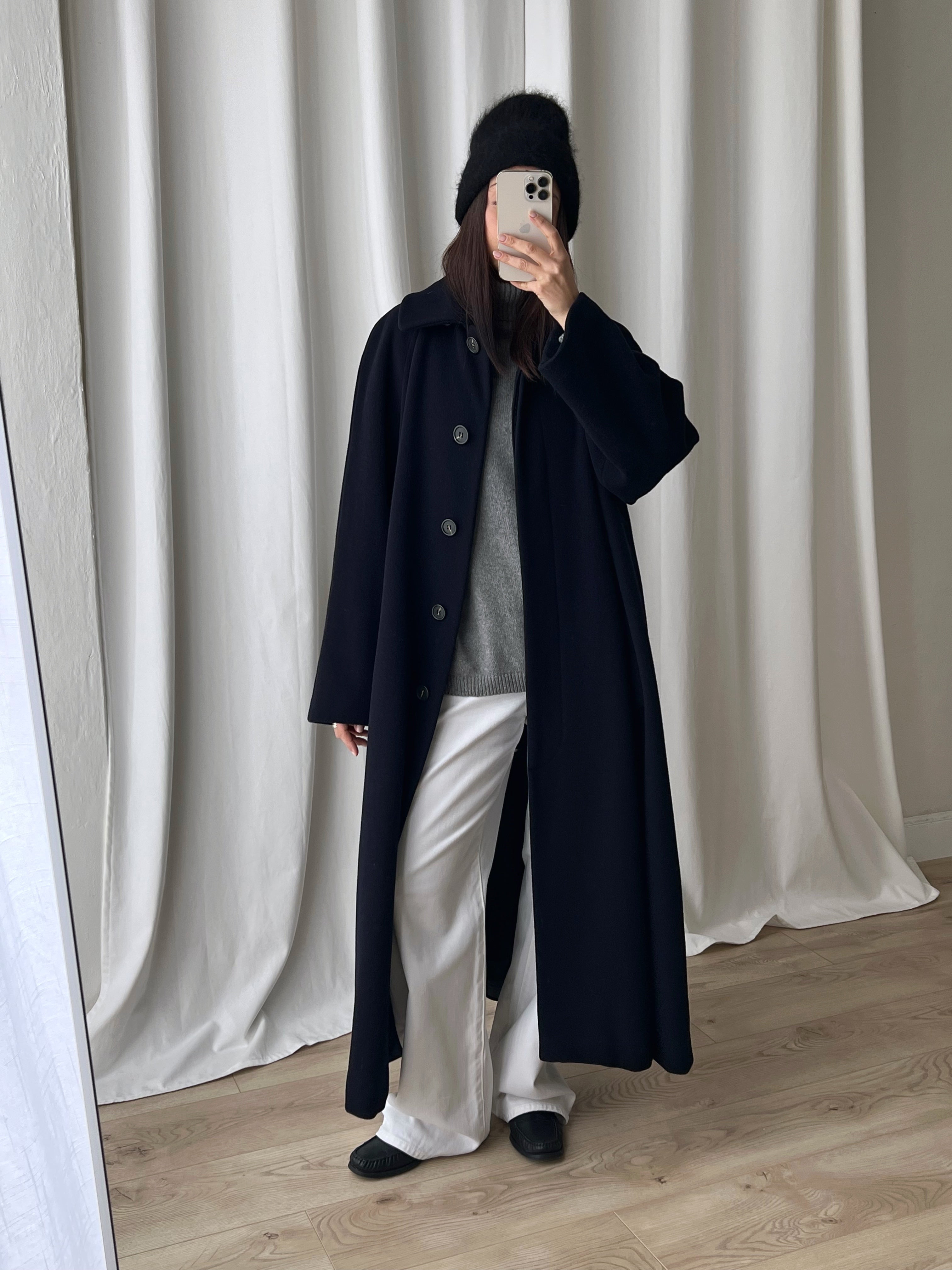 Pure wool classic blue coat