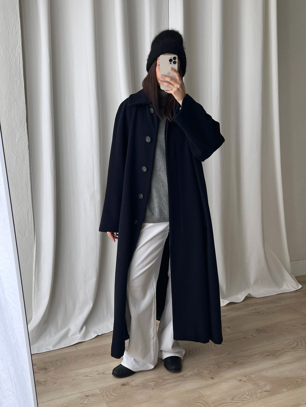 Pure wool classic blue coat