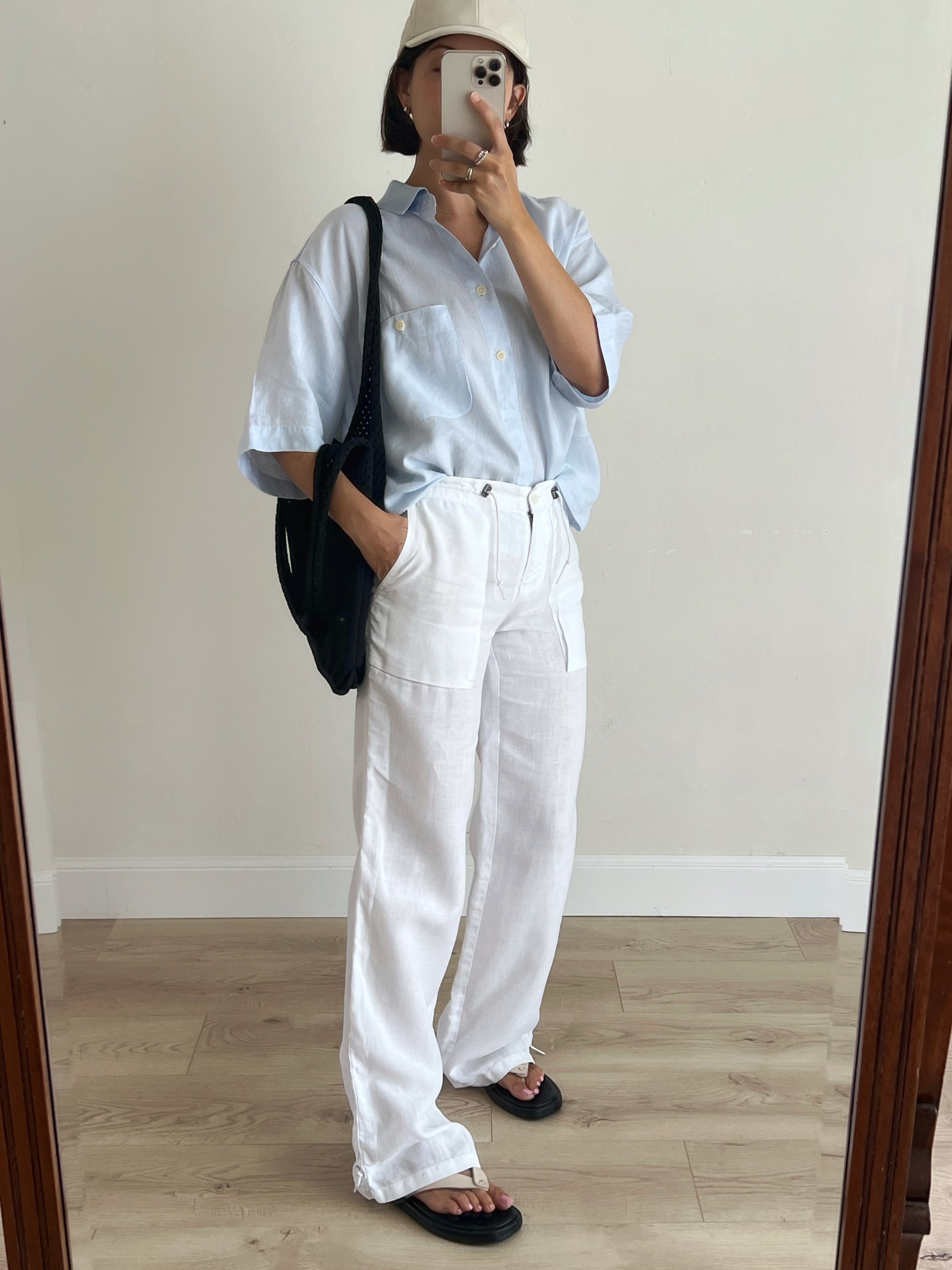 Tommy Hilfiger 100% linen white pants