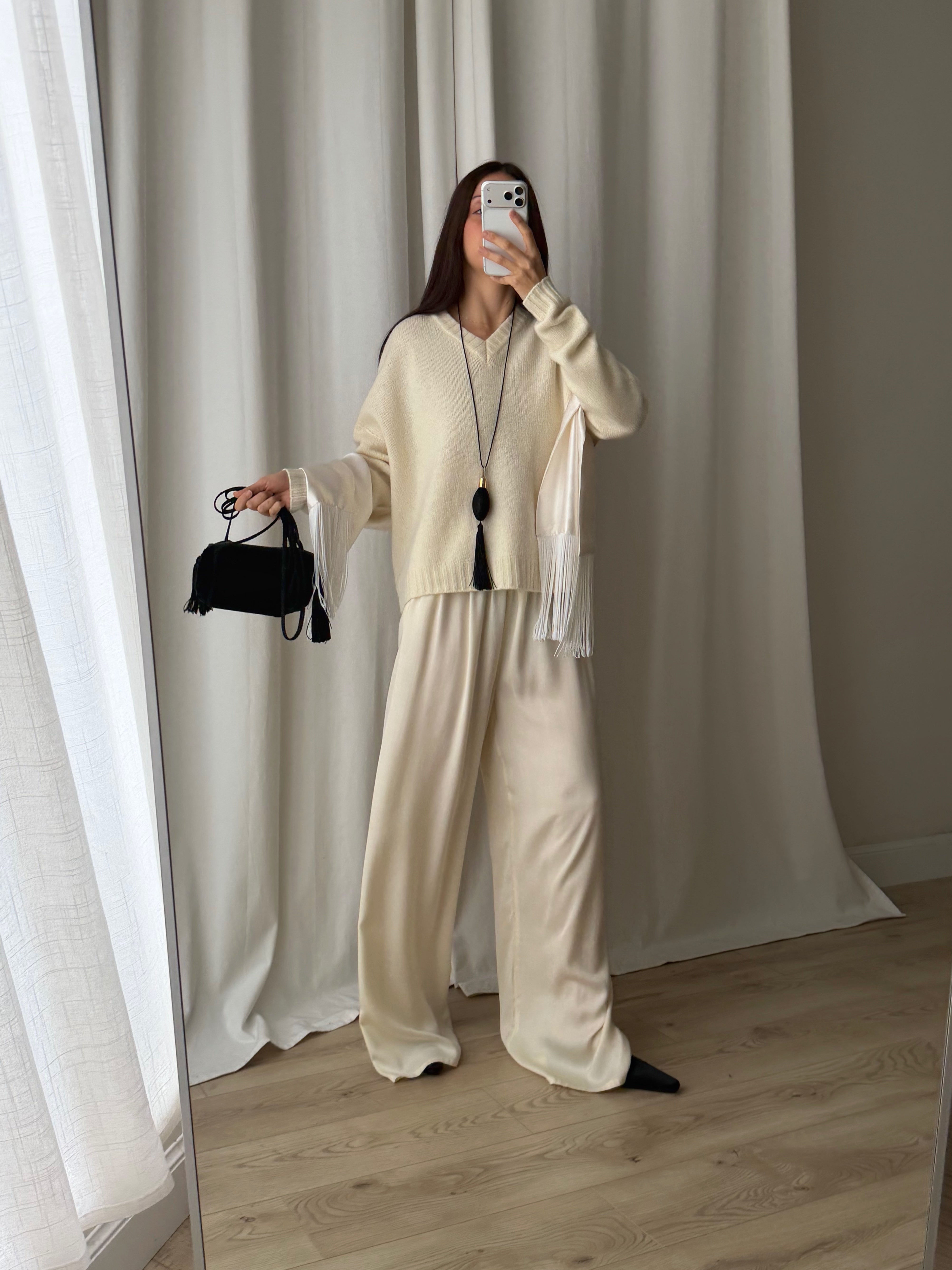 100% merino wool soft pull - Latte