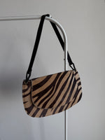 Real leather zebra bag