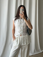 Pure silk oriental white shirt