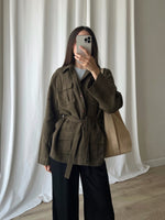Pure linen sahariana jacket