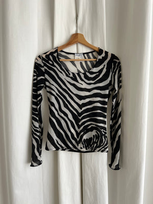 Dolce & Gabbana zebra mesh top