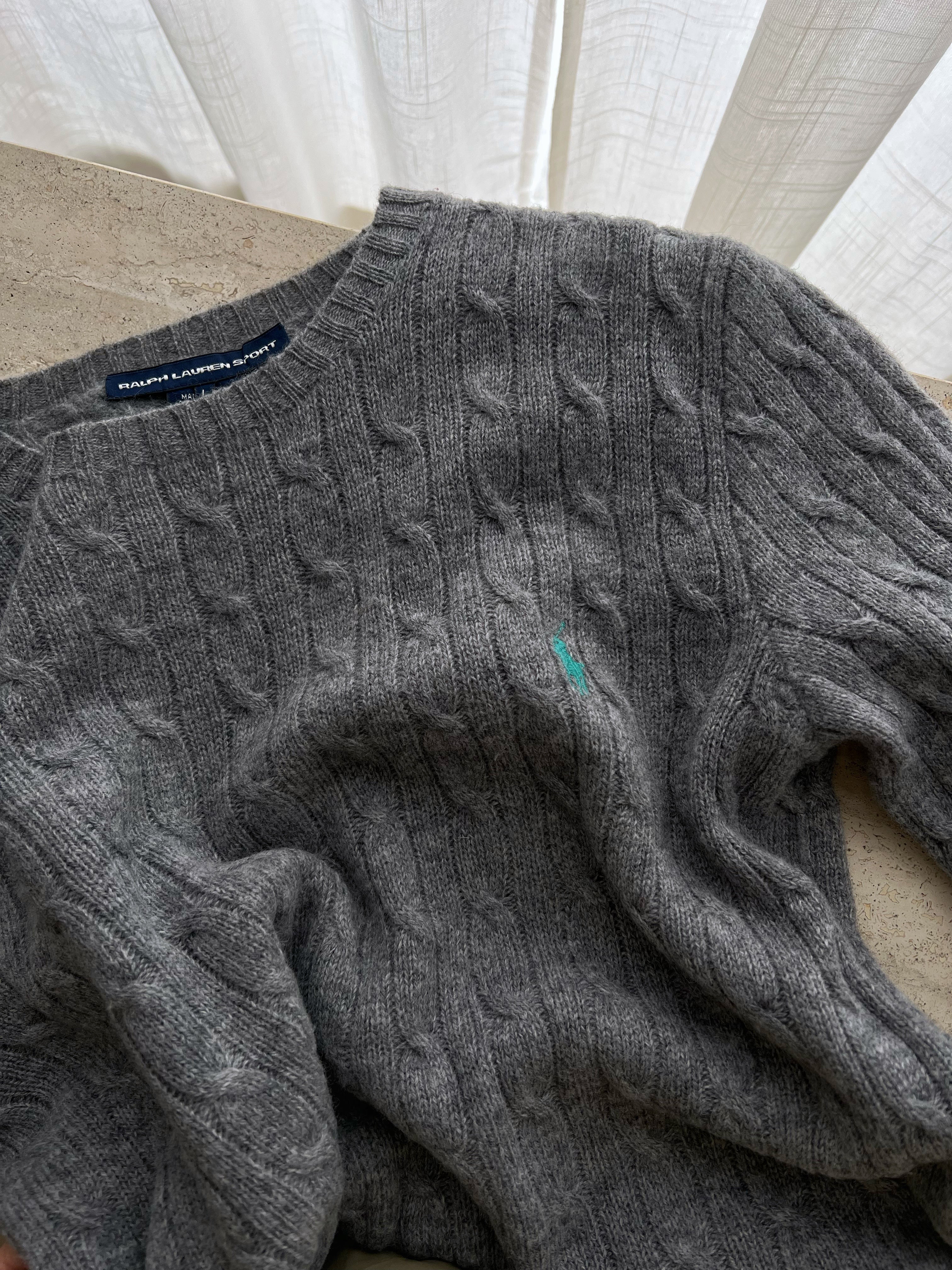 Ralph Lauren pure lambswool grey pull