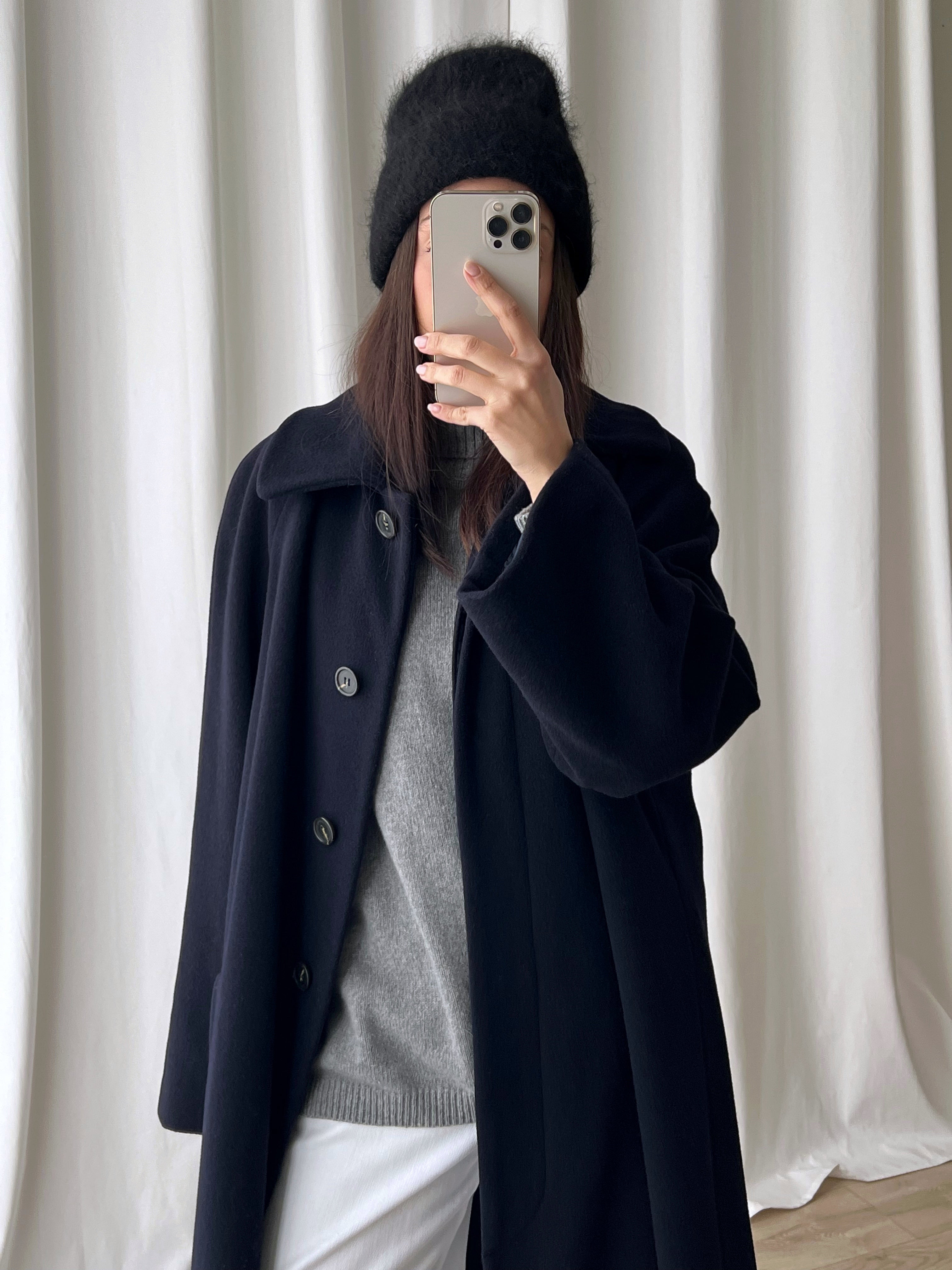 Pure wool classic blue coat