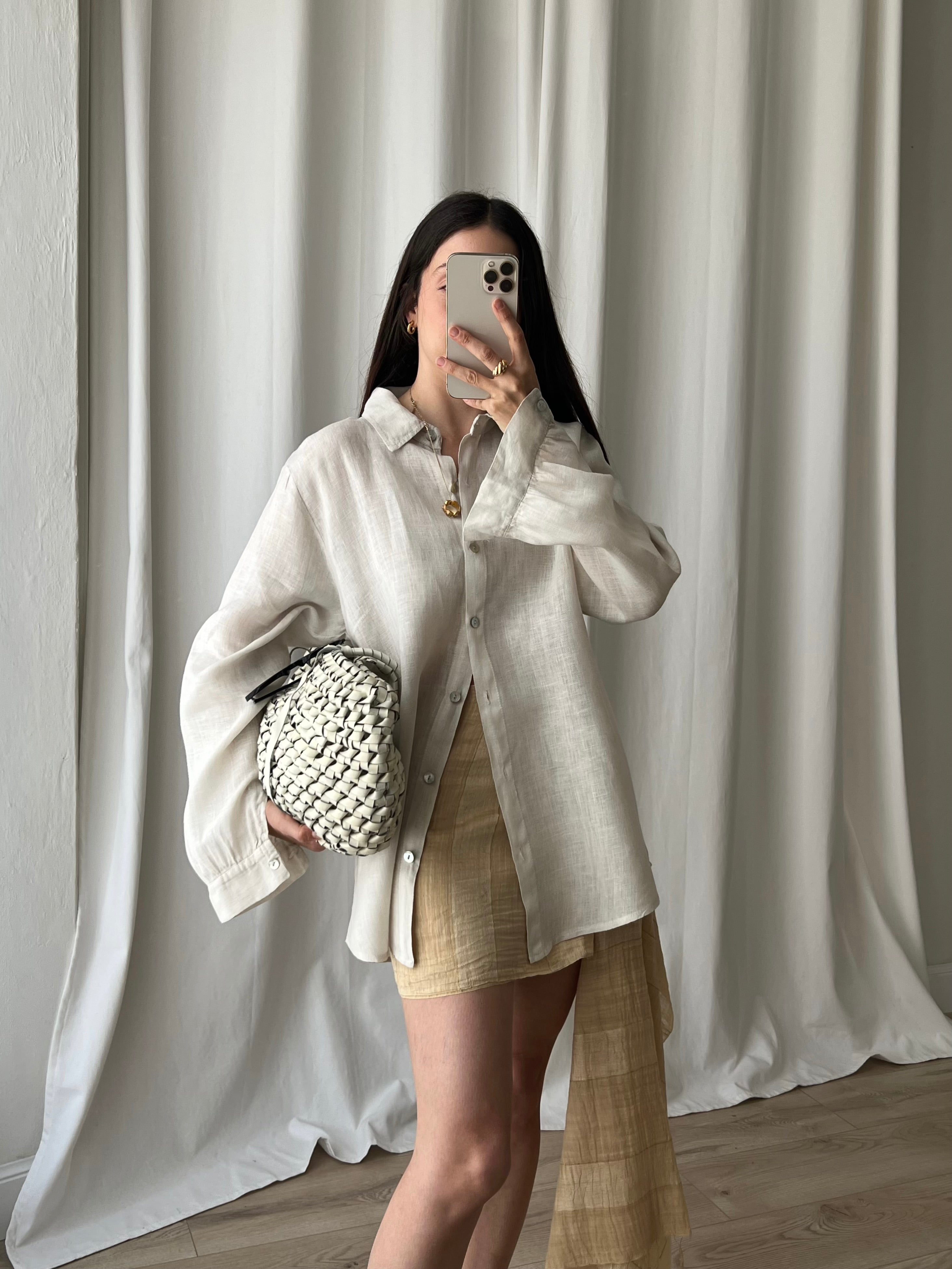 100% Linen comfy shirt - Beige