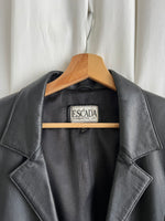 Escada real leather black jacket