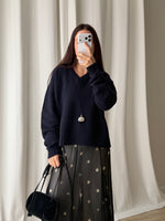 100% merino wool soft pull - Mirtillo