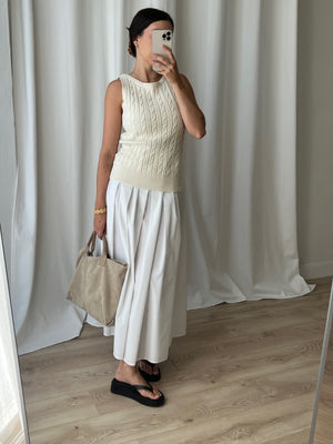 Made In italy 100% cotton white skirt