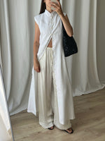 Pure linen oriental long dress