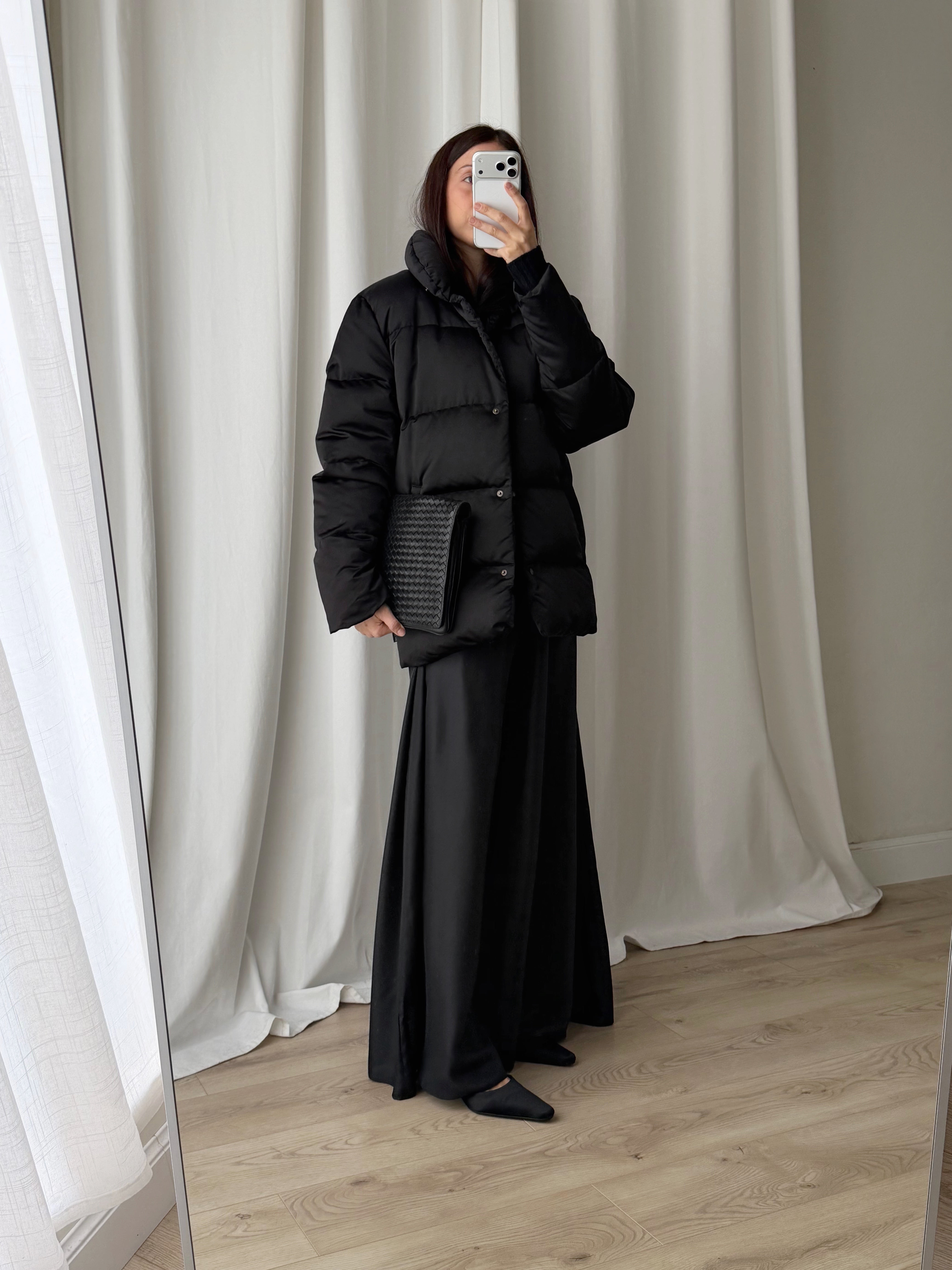 Moncler black down jacket