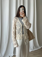 Crochet beige cardigan