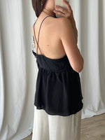 Blunauta pure silk black top