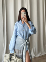 100% Linen comfy shirt - Cielo