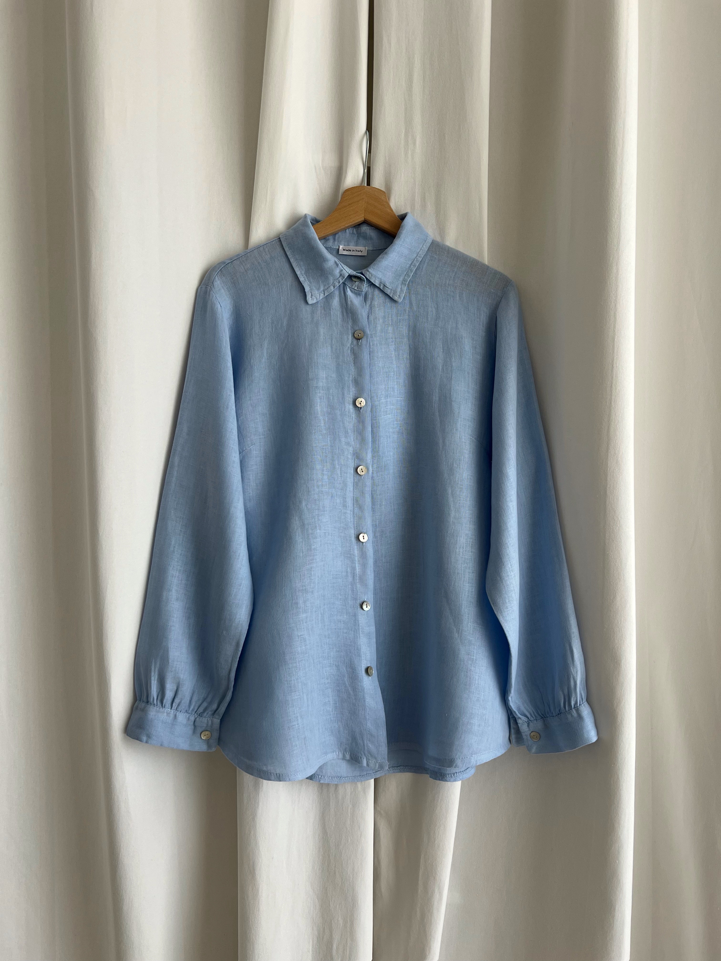 100% Linen comfy shirt - Cielo
