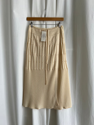 Made in Italy pure wool cream skirt