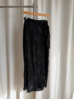 Pure viscose wrap black skirt
