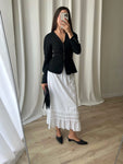 Farina Rosa pure cotton white skirt